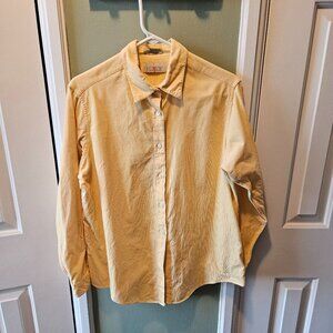 J. Crew Outfitters Vintage 80s USA Women's Shirt Yellow Large L Corduroy Oarsman